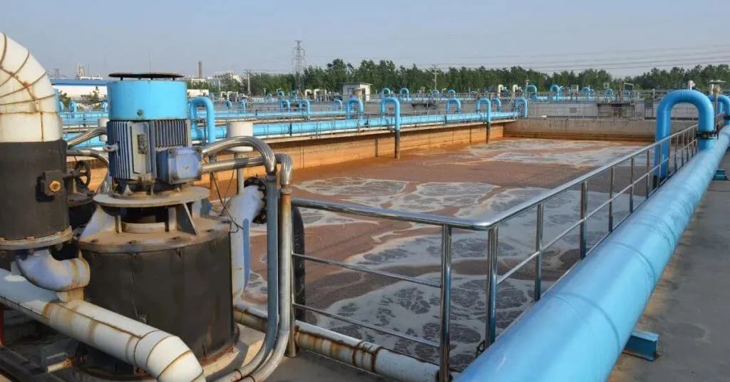 Water treatment plant clarifier basins